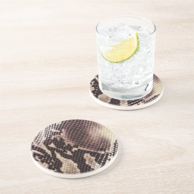 En Grès Sandstone Dessous de verre peau de serpent (Côté)