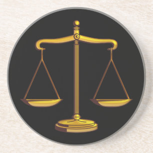 En Grès Scales de justice - Dessous de verre