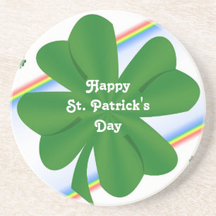 En Grès Shamrock de St. Patrick Dessous de verre Sandstone