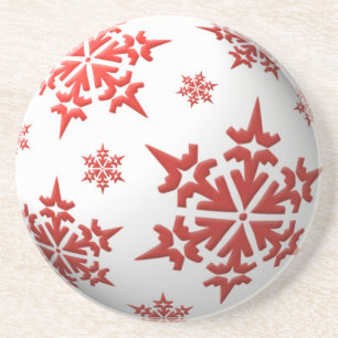 En Grès Snowflakes Dessous de verre de vacances