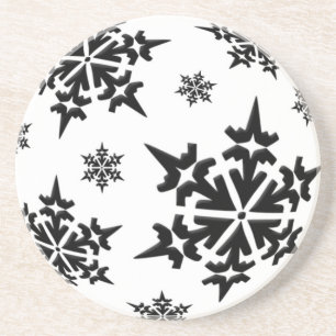 En Grès Snowflakes Dessous de verre de vacances