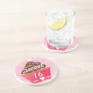 En Grès Sweet 16 Dessous de verre Cupcake