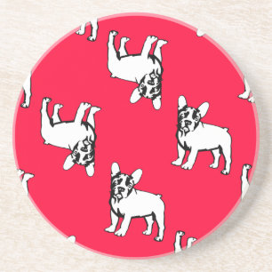 En Grès Tapis de dessous de verre pour chien Bouledogue Fr