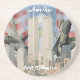 En Grès Twin Towers 9/11 Dessous de verre du souvenir