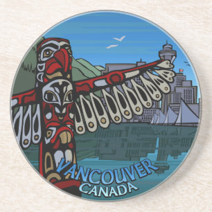 En Grès Vancouver Canada Souvenir Dessous de verre Vancouv