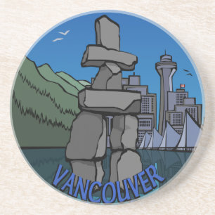 En Grès Vancouver Canada Souvenir Dessous de verre Vancouv