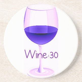 En Grès Vin : Dessous de verre du vin 30 rouge