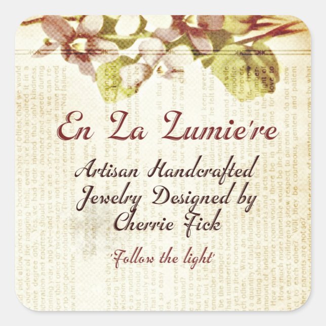 En La Lumiere Sticker September 2012 (Front)
