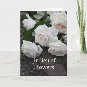 En lieu et place de carte de fleurs pour sympathie