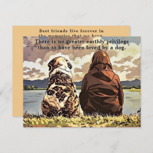 En mémoire d'amour d'une carte de voeux de chien