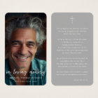 En mémoire d'amour Faded Photo Funeral Prayer Card