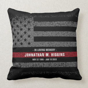 En mémoire d'amour FireFighter Mince Coussin de l