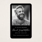 En mémoire Photo Funérailles Cartes de prières com