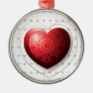 En Métal Coeur rouge, ornement