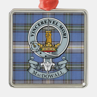 En Métal Crête de MacDowall + Ornement de prime de tartan