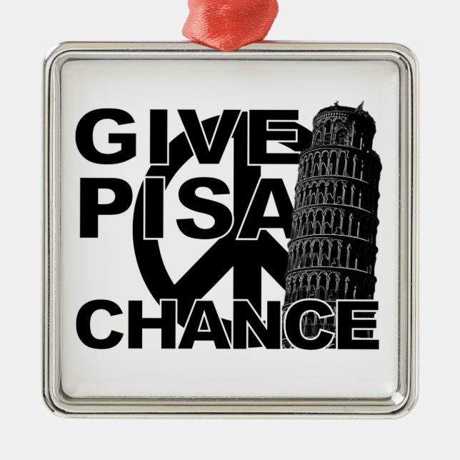 En Métal Donnez à Pisa Chance ornement (Devant)