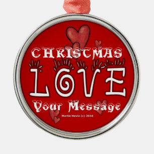 En Métal L'amour de Noël - Personnaliser - Ornement