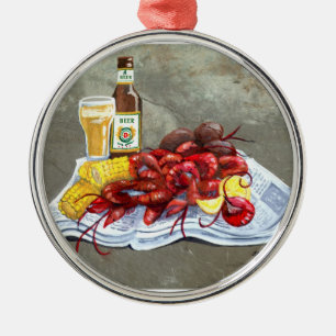 En Métal Mudbugs et ornement de bière