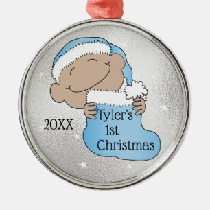 En Métal Noël 1er Noël Lumière Ornement bleu