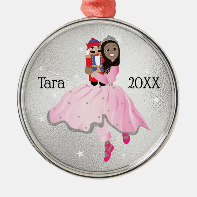 En Métal Noisette de Noël Ballerina Ornement (Devant)