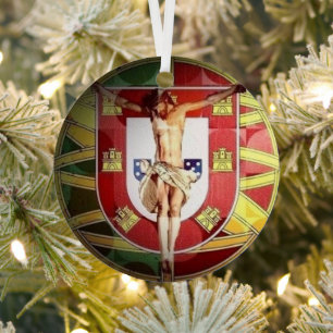 En Métal Ornement céramique Cristo salvador