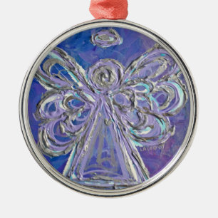 En Métal Ornement d'ange d'argent pourpre
