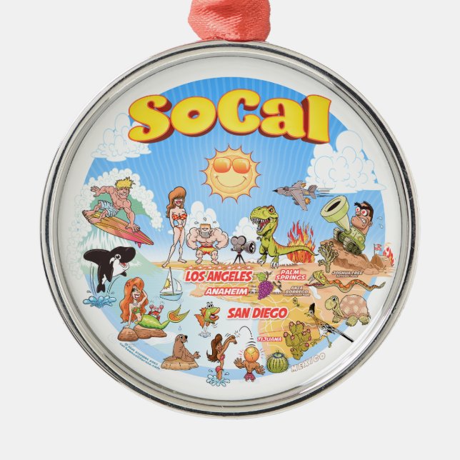 En Métal Ornement de Californie du Sud (Devant)