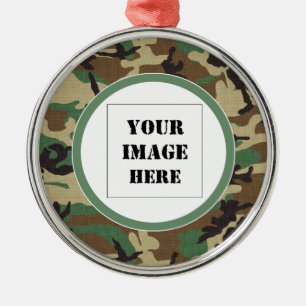 En Métal Ornement de coutume de camouflage de région bois