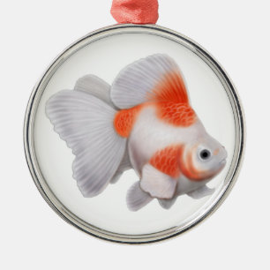 En Métal Ornement de fantaisie de poisson rouge de rose des