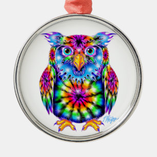 En Métal Ornement de hibou de colorant de cravate