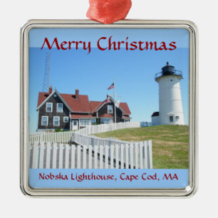 En Métal Ornement de Joyeux Noël de phare de Nobska