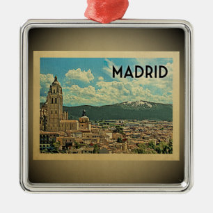 En Métal Ornement de Vintage voyage de Madrid Espagne