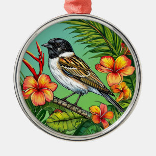 En Métal Ornement d'oiseau floral Dessin décoratif