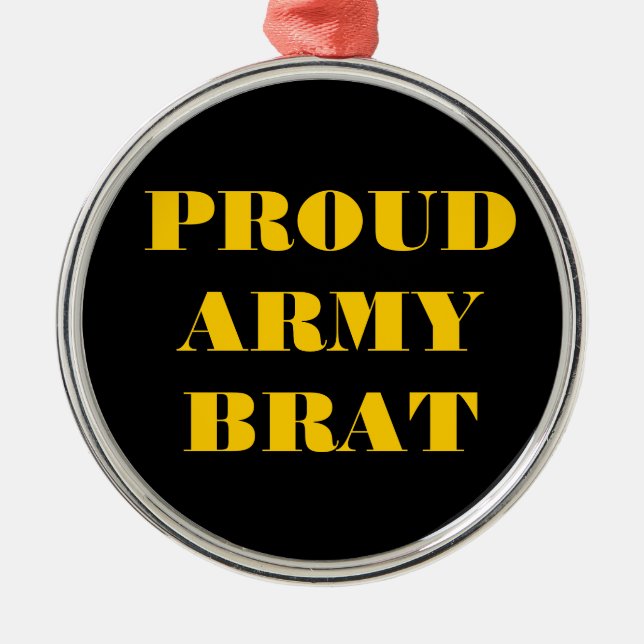 En Métal Ornement Fière Brat de l'Armée (Devant)