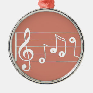 En Métal Ornement musical Alto Singer