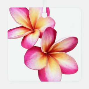 En Métal Ornement Plumeria rose