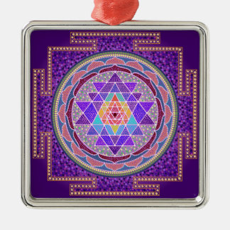 En Métal Ornement pourpre de Sri Yantra