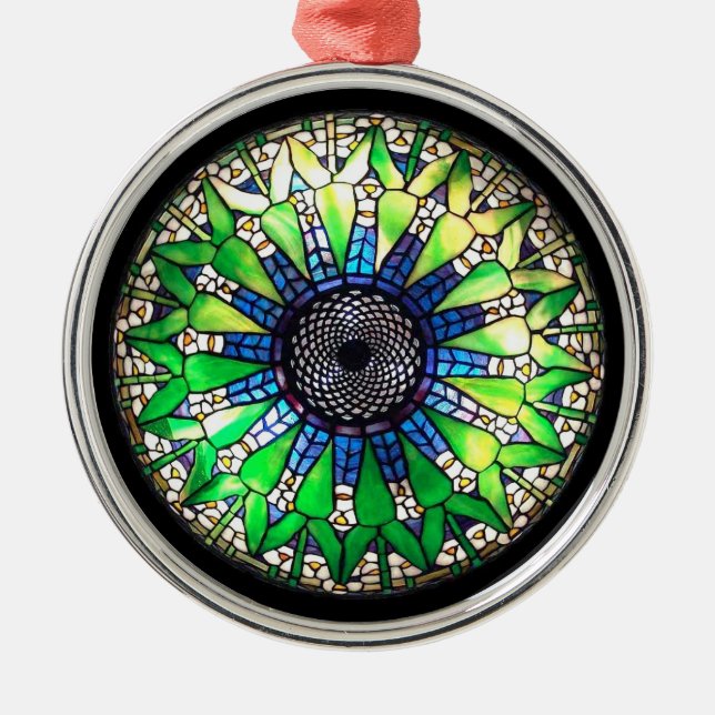 En Métal Ornement vert de Tiffany (Devant)