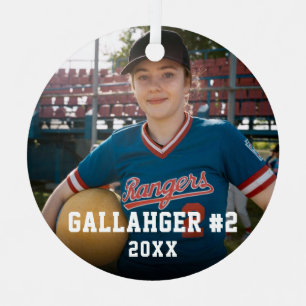 En Métal Votre photo de sport   Ornement personnalisé