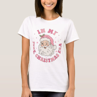 En mon temps de Noël rose T-shirt