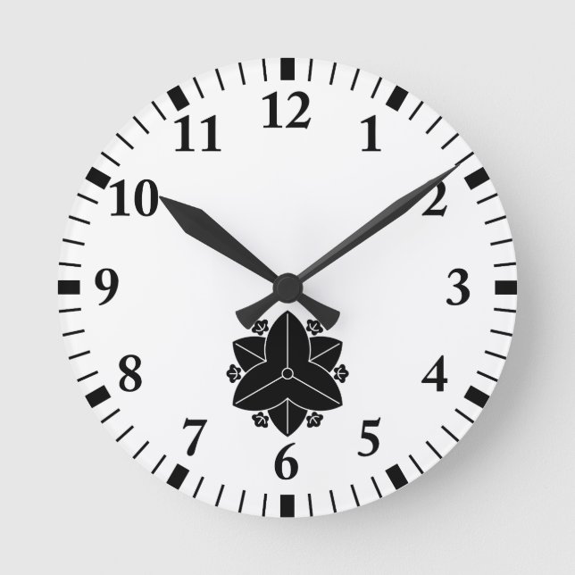 En-nosuke Ichikawa Round Clock (Front)
