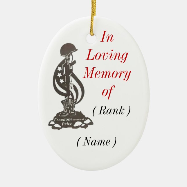 En ornement de Noël de mémoire (Devant)