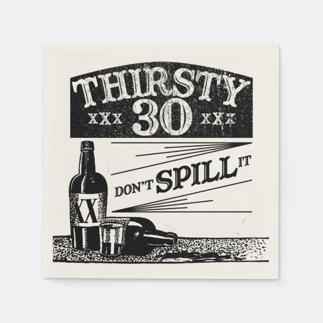 En Papier 30e anniversaire serviettes (Devant)
