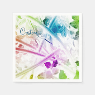 En Papier Aquarelle Abstraite serviettes florales