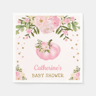 En Papier Bébé floral d'automne d'automne de serviette de