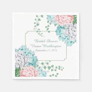 En Papier Chic Hydrangeas et serviettes de Fête des mariées
