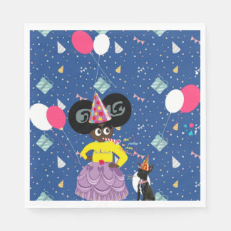 En Papier Ella B. Jenkins serviette de fête bleu