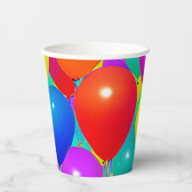 Gobelets d'anniversaire avec motif ballon