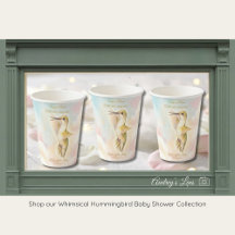Gobelets pour Baby Shower Hummingbird | Ciel Paste