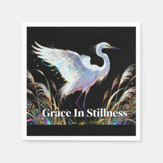 En Papier "Grâce dans le calme" Serviette fantaisie aigrette